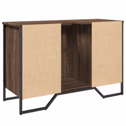 vidaXL Bathroom Sink Cabinet Storage Cabinet Vanity Unit Black Engineered Wood - brown oak - Additional view 5