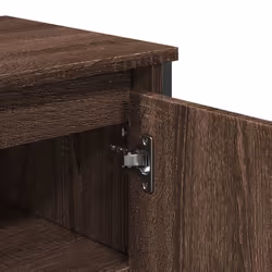 vidaXL Bathroom Sink Cabinet Storage Cabinet Vanity Unit Black Engineered Wood - brown oak - Additional view 6