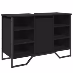 vidaXL Bathroom Sink Cabinet Storage Vanity Unit Grey Sonoma Engineered Wood - black