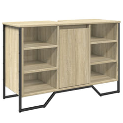 vidaXL Bathroom Sink Cabinet Storage Vanity Unit Grey Sonoma Engineered Wood - sonoma oak
