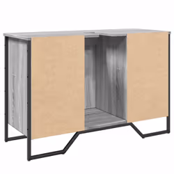 vidaXL Bathroom Sink Cabinet Storage Vanity Unit Grey Sonoma Engineered Wood - grey sonoma - Additional view 5