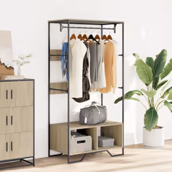vidaXL Wardrobe Closet Clothes Storage Organiser Sonoma Oak Engineered Wood
