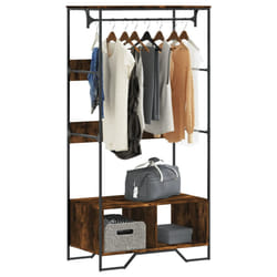 vidaXL Wardrobe Closet Clothes Storage Organiser Smoked Oak Engineered Wood