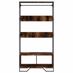 vidaXL Wardrobe Closet Clothes Storage Organiser Smoked Oak Engineered Wood - Additional view 3