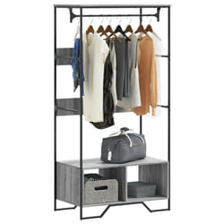 vidaXL Wardrobe Closet Clothes Storage Organiser Grey Sonoma Engineered Wood