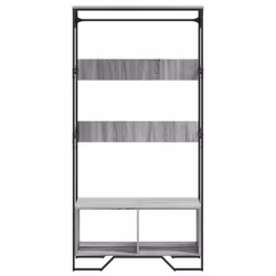 vidaXL Wardrobe Closet Clothes Storage Organiser Grey Sonoma Engineered Wood
