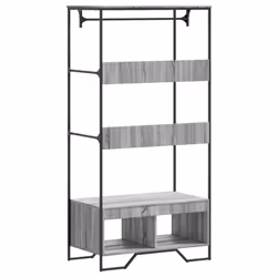 vidaXL Wardrobe Closet Clothes Storage Organiser Grey Sonoma Engineered Wood - Additional view 5