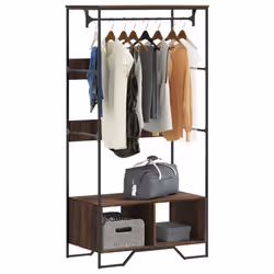 vidaXL Wardrobe Closet Clothes Storage Organiser Brown Oak Engineered Wood