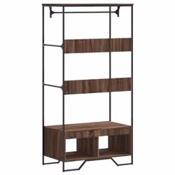 vidaXL Wardrobe Closet Clothes Storage Organiser Brown Oak Engineered Wood - Additional view 5