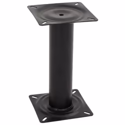 vidaXL Boat Seat Pedestal Swivel Boat Seat Base Adjustable Height Black Steel - 33 cm