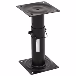 vidaXL Boat Seat Pedestal Swivel Boat Seat Base Adjustable Height Black Steel - 28-45.5 cm