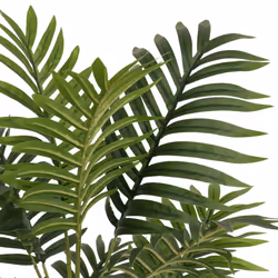 vidaXL Artificial Palm Tree with 3 Trunks Fake Tree Artificial Plant Green PP - 85 cm
