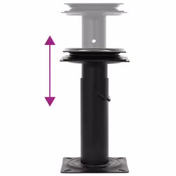 vidaXL Boat Seat Pedestals with 360 Seat Swivel 2 pcs Adjustable Height Steel - Additional view 8