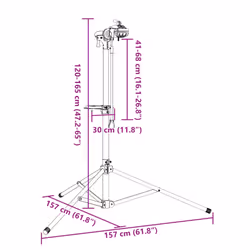 vidaXL Bike Repair Stand Foldable Adjustable Bike Workstand Hanger Aluminium