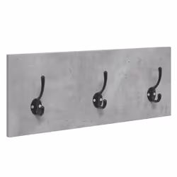 vidaXL Hallway Furniture Set 4 Piece Shoe Bench Coat Hanger Engineered Wood - concrete grey - Additional view 4