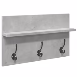 vidaXL Hallway Furniture Set 4 Piece Shoe Bench Coat Hanger Engineered Wood - concrete grey - Additional view 8