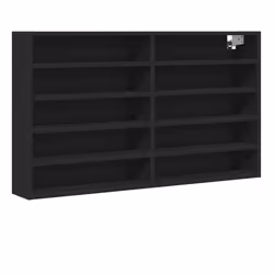 VidaXL 847927, Wood, Black, 60 kg, 10 shelves, 1000 mm, 150 mm