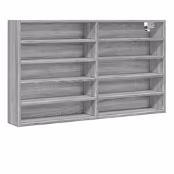 VidaXL 847931, Wood, Grey, 60 kg, 10 shelves, 1000 mm, 150 mm