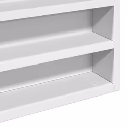 vidaXL Vitrine Cabinet Wall Mounted Cabinet Floating Cabinet Engineered Wood - white, 100 x 8.5 x 75 cm - Additional view 6