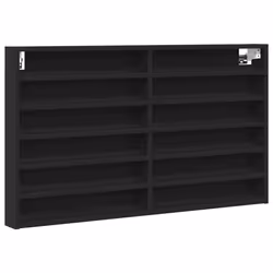 VidaXL 847941, Wood, Black, 60 kg, 12 shelves, 1000 mm, 85 mm