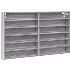 VidaXL 847945, Wood, Grey, 60 kg, 12 shelves, 1000 mm, 85 mm