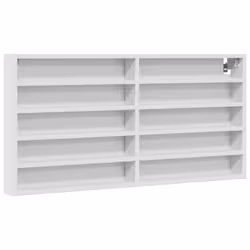VidaXL 847947, Wood, White, 60 kg, 10 shelves, 1000 mm, 85 mm