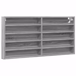 VidaXL 847952, Wood, Grey, 60 kg, 10 shelves, 1000 mm, 85 mm