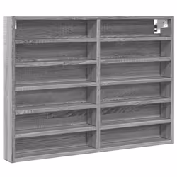 VidaXL 847959, Wood, Grey, 50 kg, 12 shelves, 800 mm, 85 mm