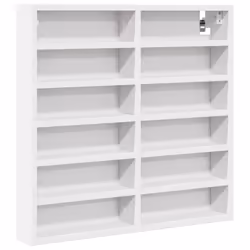 VidaXL 847961, Wood, White, 50 kg, 12 shelves, 600 mm, 85 mm