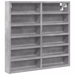 VidaXL 847964, Wood, Grey, 50 kg, 12 shelves, 600 mm, 85 mm