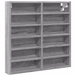 VidaXL 847966, Wood, Grey, 50 kg, 12 shelves, 600 mm, 85 mm