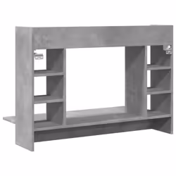 vidaXL Wall-Mounted Desk Home Folding Table Drop-Leaf Table Engineered Wood - concrete grey - Additional view 5