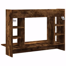vidaXL Wall-Mounted Desk Home Folding Table Drop-Leaf Table Engineered Wood - smoked oak - Additional view 5
