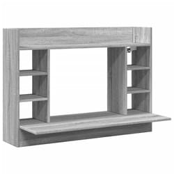vidaXL Wall-Mounted Desk Home Folding Table Drop-Leaf Table Engineered Wood - grey sonoma