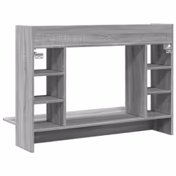 vidaXL Wall-Mounted Desk Home Folding Table Drop-Leaf Table Engineered Wood - grey sonoma - Additional view 5