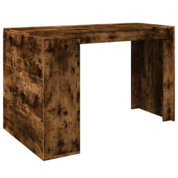 vidaXL Office Desk Computer Desk Study Writing Table Black Engineered Wood - smoked oak