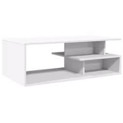vidaXL Coffee Table Hall End Table Accent Side Table Black Engineered Wood - white