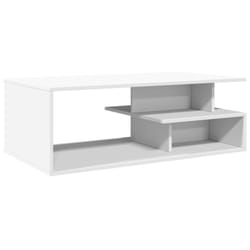 vidaXL Coffee Table Hall End Table Accent Side Table Black Engineered Wood - white