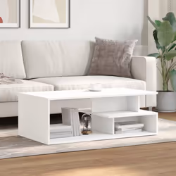 vidaXL Coffee Table Hall End Table Accent Side Table Black Engineered Wood - white