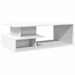 vidaXL Coffee Table Hall End Table Accent Side Table Black Engineered Wood - white - Additional view 5