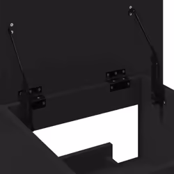 vidaXL Lectern with Wheels and Drawer Pulpit Podium Stand Engineered Wood - black - Additional view 8