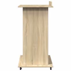 vidaXL Lectern with Wheels and Drawer Pulpit Podium Stand Engineered Wood - sonoma oak - Additional view 4