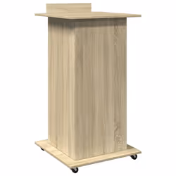 vidaXL Lectern with Wheels and Drawer Pulpit Podium Stand Engineered Wood - sonoma oak - Additional view 5