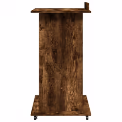 vidaXL Lectern with Wheels and Drawer Pulpit Podium Stand Engineered Wood - smoked oak - Additional view 4