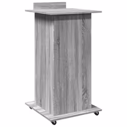 vidaXL Lectern with Wheels and Drawer Pulpit Podium Stand Engineered Wood - grey sonoma - Additional view 5