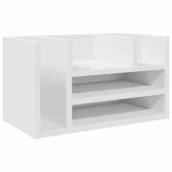vidaXL Desk Organiser Tray Organiser Office File Organiser Engineered wood - white