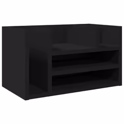 vidaXL Desk Organiser Tray Organiser Office File Organiser Engineered wood - black