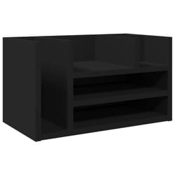vidaXL Desk Organiser Tray Organiser Office File Organiser Engineered wood - black