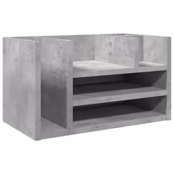 vidaXL Desk Organiser Tray Organiser Office File Organiser Engineered wood - concrete grey