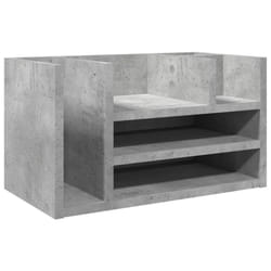 vidaXL Desk Organiser Tray Organiser Office File Organiser Engineered wood - concrete grey